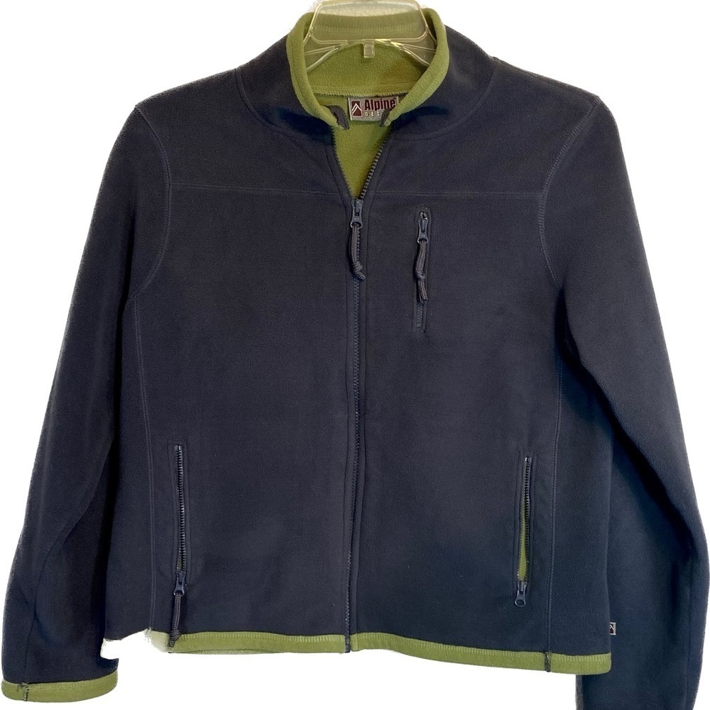 Alpine Design Fleece Jacket Women's L  Zip Up Cozy and Warm Army Green
